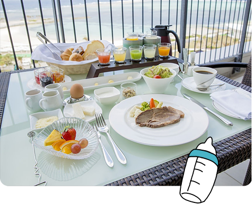 落ち着いて食事を堪能